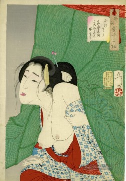 Das Aussehen einer gehaltenen Frau der Kaei Ära Tsukioka Yoshitoshi schöne Frauen Ölgemälde